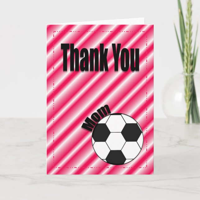 Tarjeta de mamá del equipo de fútbol de agradecimi (Anverso)