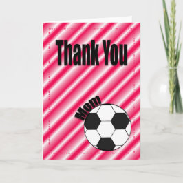 Tarjeta de mamá del equipo de fútbol de agradecimi