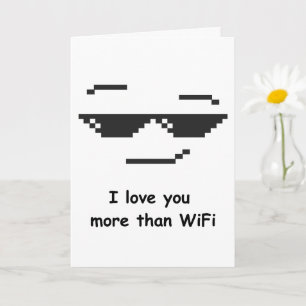 Tarjeta de Mamá Divertida Te Amo Más Que el WiFi