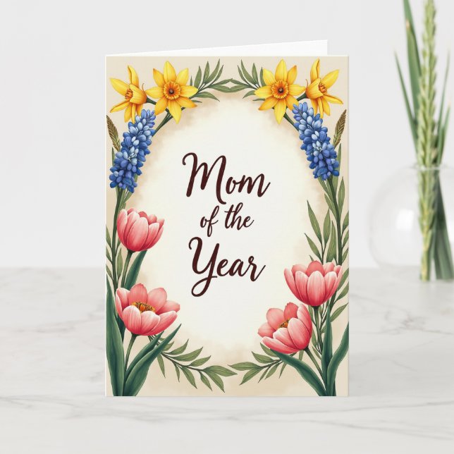 Tarjeta de Mamá Dulce del Año (Anverso)