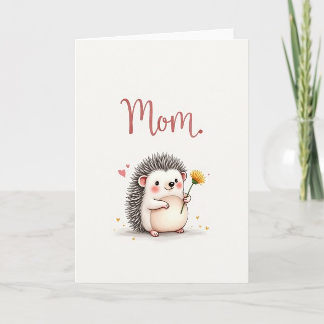 Tarjeta de Mamá Erizo Dulce (Anverso)