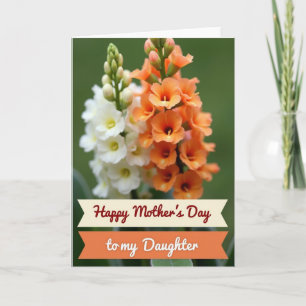Tarjeta de Mamá Flor de Naranja Radiante