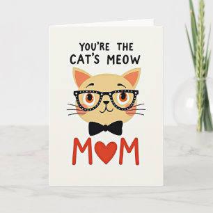 Tarjeta de Mamá Gata de Lunares