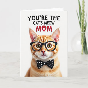 Tarjeta de Mamá Gata Jengibre Rayada