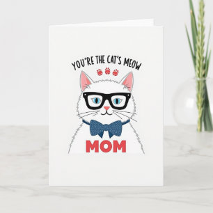 Tarjeta de Mamá Gatito de Lunares