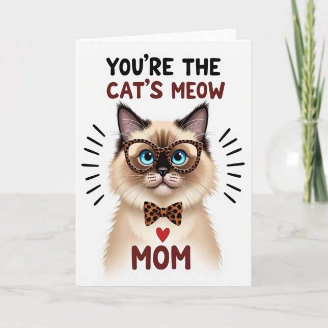 Tarjeta de Mamá Gato Manchado (Anverso)