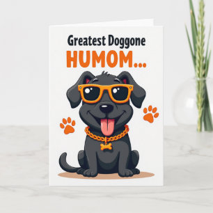 Tarjeta de Mamá Humana de Perro de Lunares