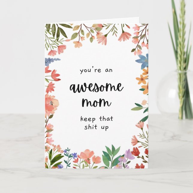 Tarjeta de Mamá Increíble - Tarjeta Divertida del  (Anverso)