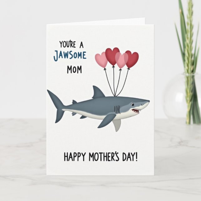 Tarjeta de Mamá Jawsome Rayada (Anverso)