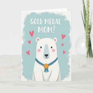 Tarjeta de Mamá Medalla de Oro Dulce