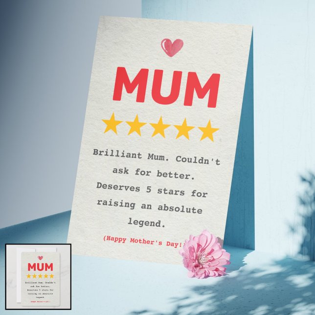 Tarjeta de Mamá para el Día de la Madre, barata y  (Cheeky & Funny Mother's Day Card for Mum – Perfect UK Birthday, Christmas Greeting Card with Humour)