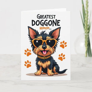 Tarjeta de Mamá Perro con Estampado de Leopardo