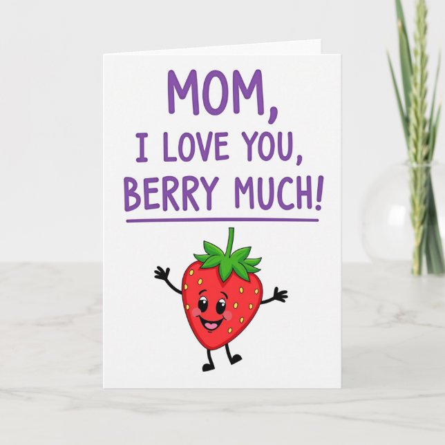 Tarjeta de Mamá Púrpura Te Amo (Anverso)