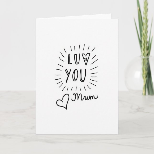 Tarjeta de mamá que irradia amor (Anverso)