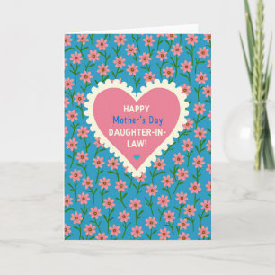 Tarjeta de mamá sincera turquesa