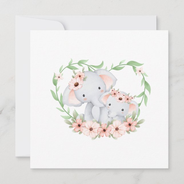 Tarjeta de mamá y bebé (Anverso)