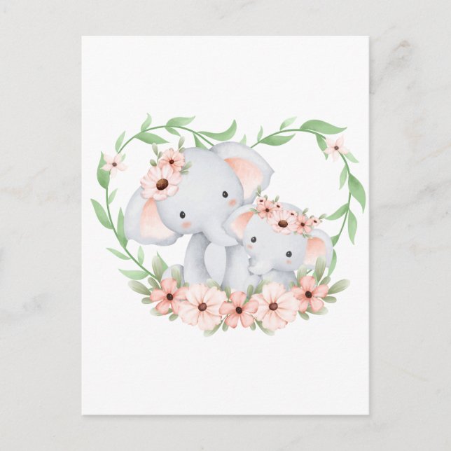 Tarjeta de mamá y bebé (Anverso)