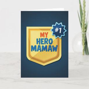 Tarjeta de Mamaw Héroe Dorado