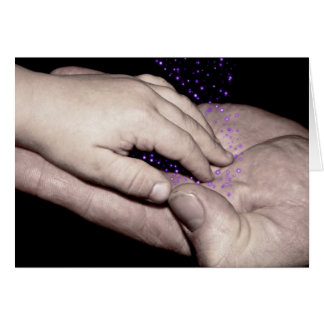 tarjeta de mano de curación