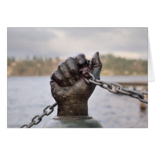 Tarjeta de mano de latón