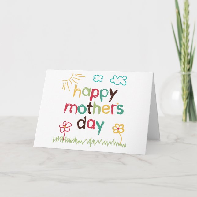 Tarjeta de mano para el día de la madre (Anverso)