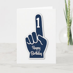 Tarjeta de mano para primer cumpleaños