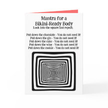 Tarjeta de mantra de la dieta de verano