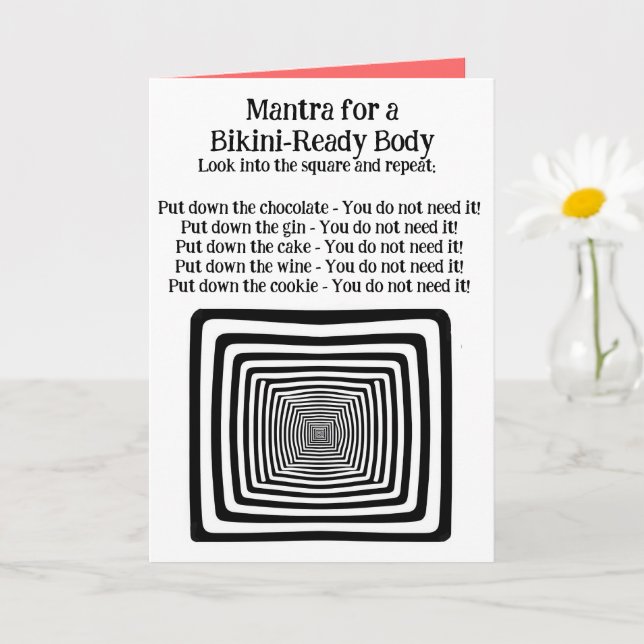 Tarjeta de mantra de la dieta de verano (Planta pequeña)