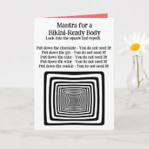 Tarjeta de mantra de la dieta de verano