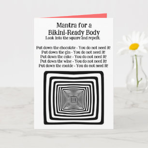 Tarjeta de mantra de la dieta de verano