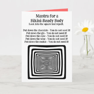 Tarjeta de mantra de la dieta de verano