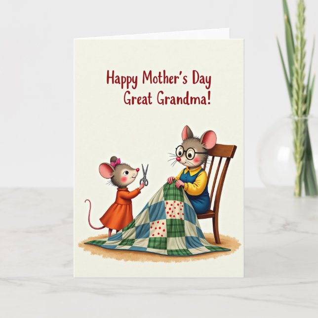 Tarjeta de manualidad para abuela querida (Anverso)