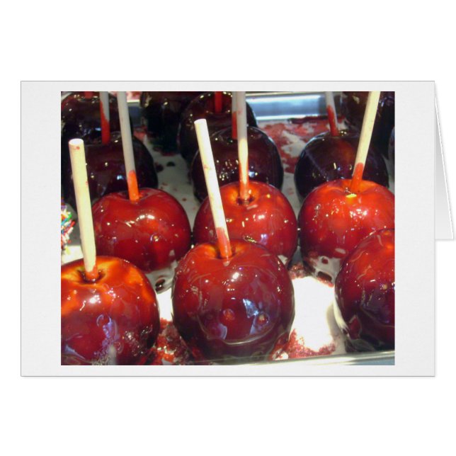 Tarjeta de manzanas de caramelo (Anverso (Horizontal))