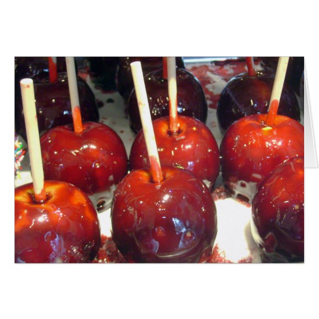 Tarjeta de manzanas de caramelo (Anverso (Horizontal))