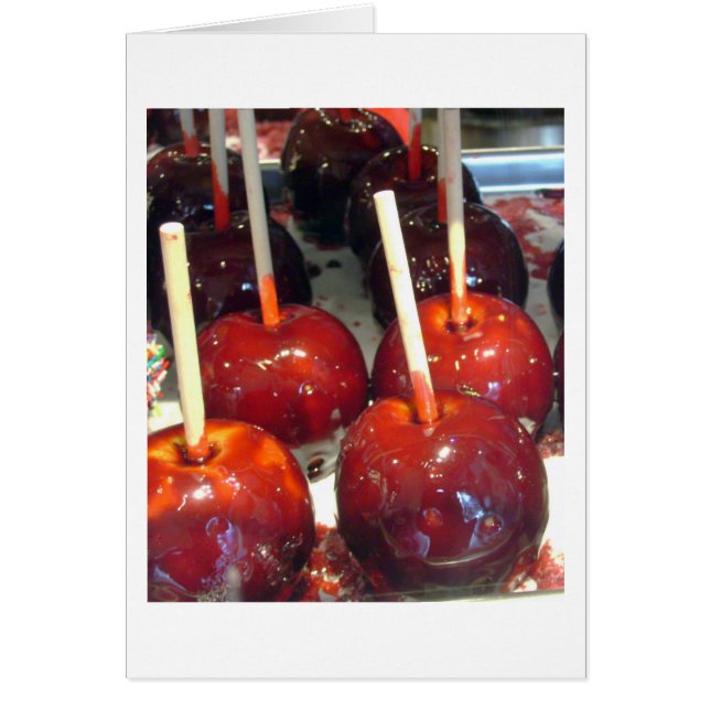 Tarjeta de manzanas de caramelo también (Frente)