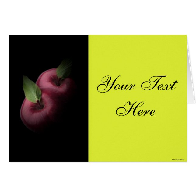 Tarjeta de manzanas rojas (Anverso (Horizontal))