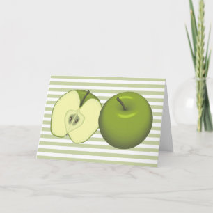Tarjeta de manzanas verdes