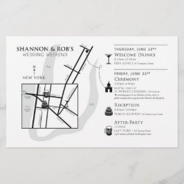 Tarjeta de mapa de bienvenida de la semana del bod