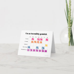 Tarjeta de mapa de calor del día de Acción de Grac