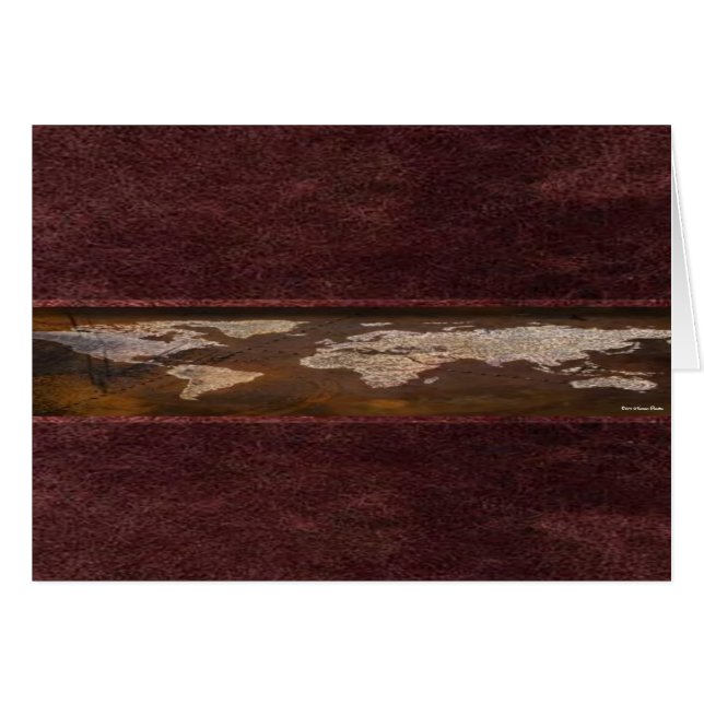 Tarjeta de mapa mundial (Anverso (Horizontal))