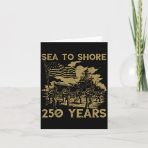 Tarjeta De mar a costa 250 años aniversario 250 usa hombre