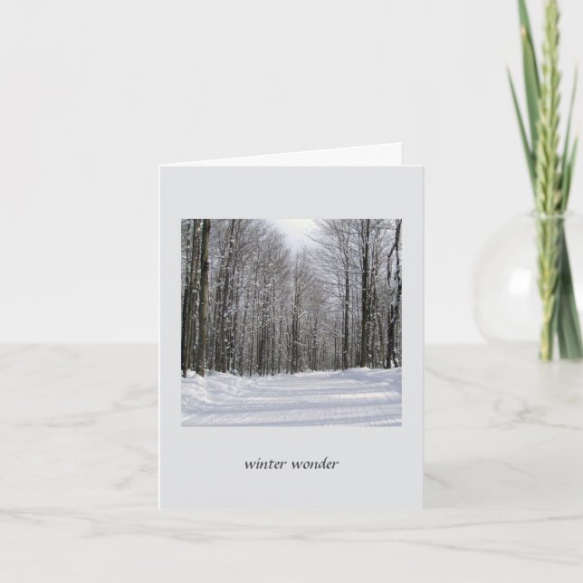 Tarjeta de maravilla de invierno (Anverso)