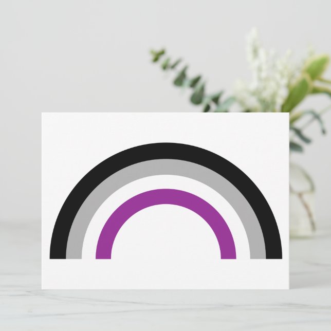 Tarjeta de marca de orgullo asexual (Anverso de pie)