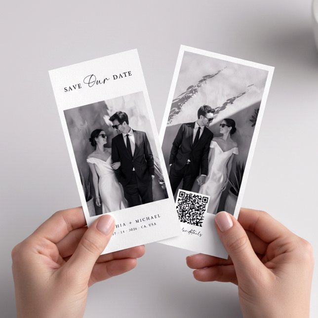 Tarjeta de Marcador de Código QR Clásico para Boda (Subido por el creador)