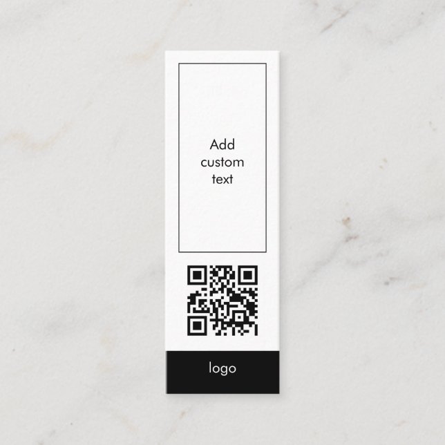 tarjeta de marcador de código qr personalizado neg (Anverso)