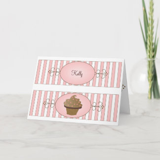 Tarjeta de marcadores de fancy Cake