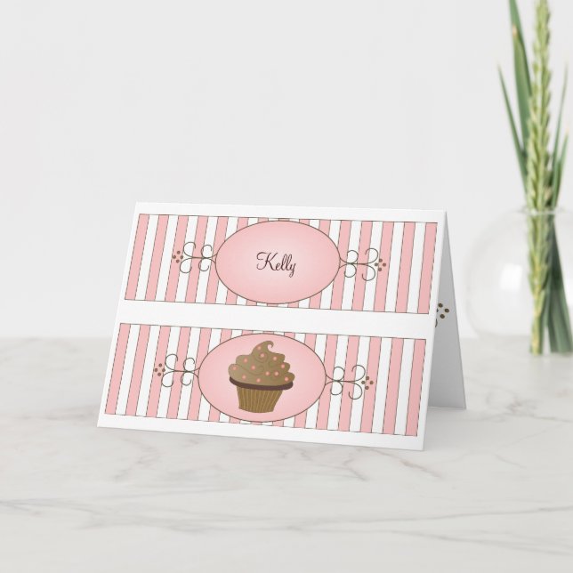 Tarjeta de marcadores de fancy Cake (Anverso)