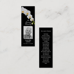 Tarjeta de marcadores de fotos de la oración del f