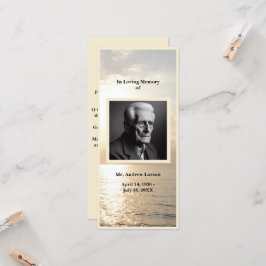 Tarjeta de marcadores de Ocean Funeral Memorial Se