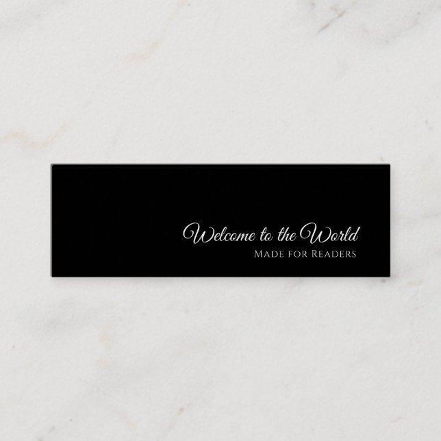 Tarjeta de marcadores de Personalizado negro | Lec (Anverso)